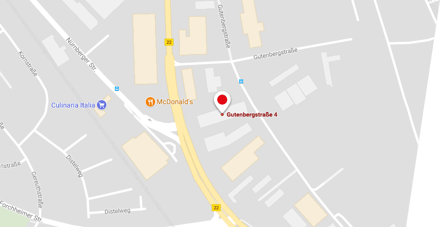 Unternehmenssitz in Karte